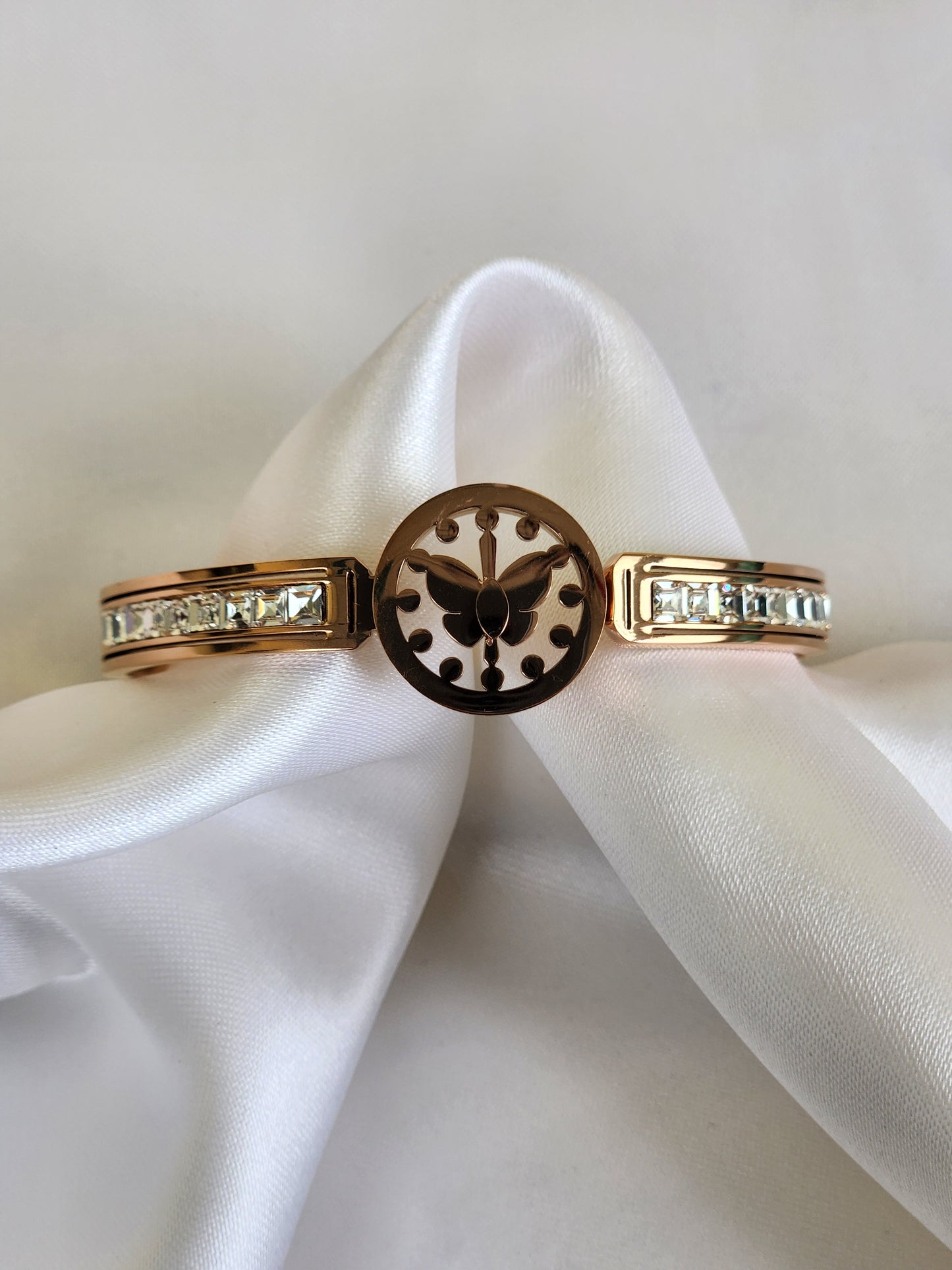 Butterfly Emblem Gold-Tone Bracelet
