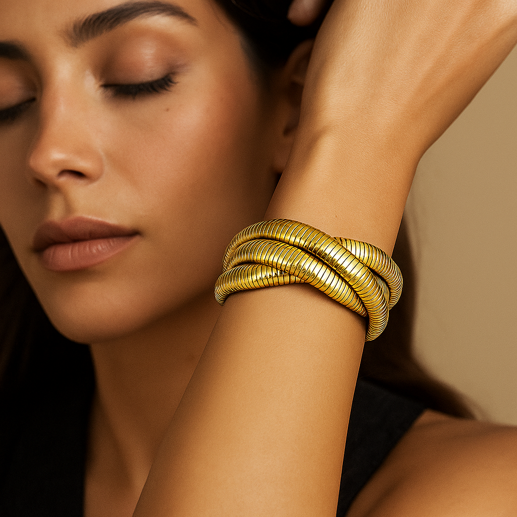 Wrapped Coil Snake Bracelet