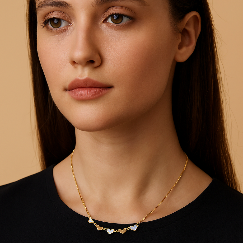 Mini Heart Chain Necklace
