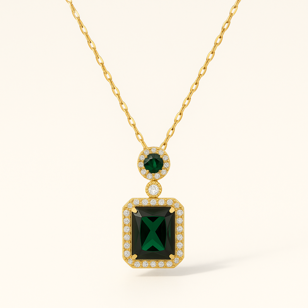 Emerald Luxe Drop Necklace