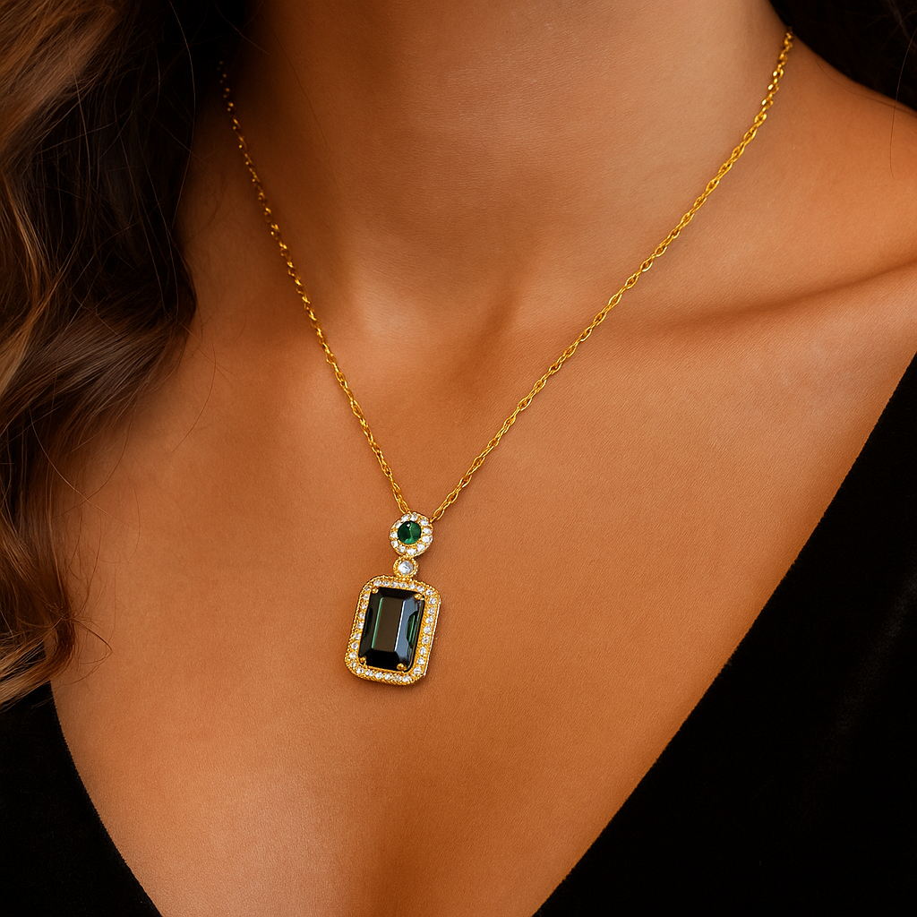 Emerald Luxe Drop Necklace
