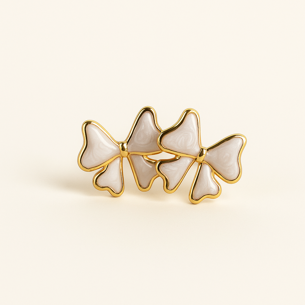 Delicate Bow Tie Stud Earrings