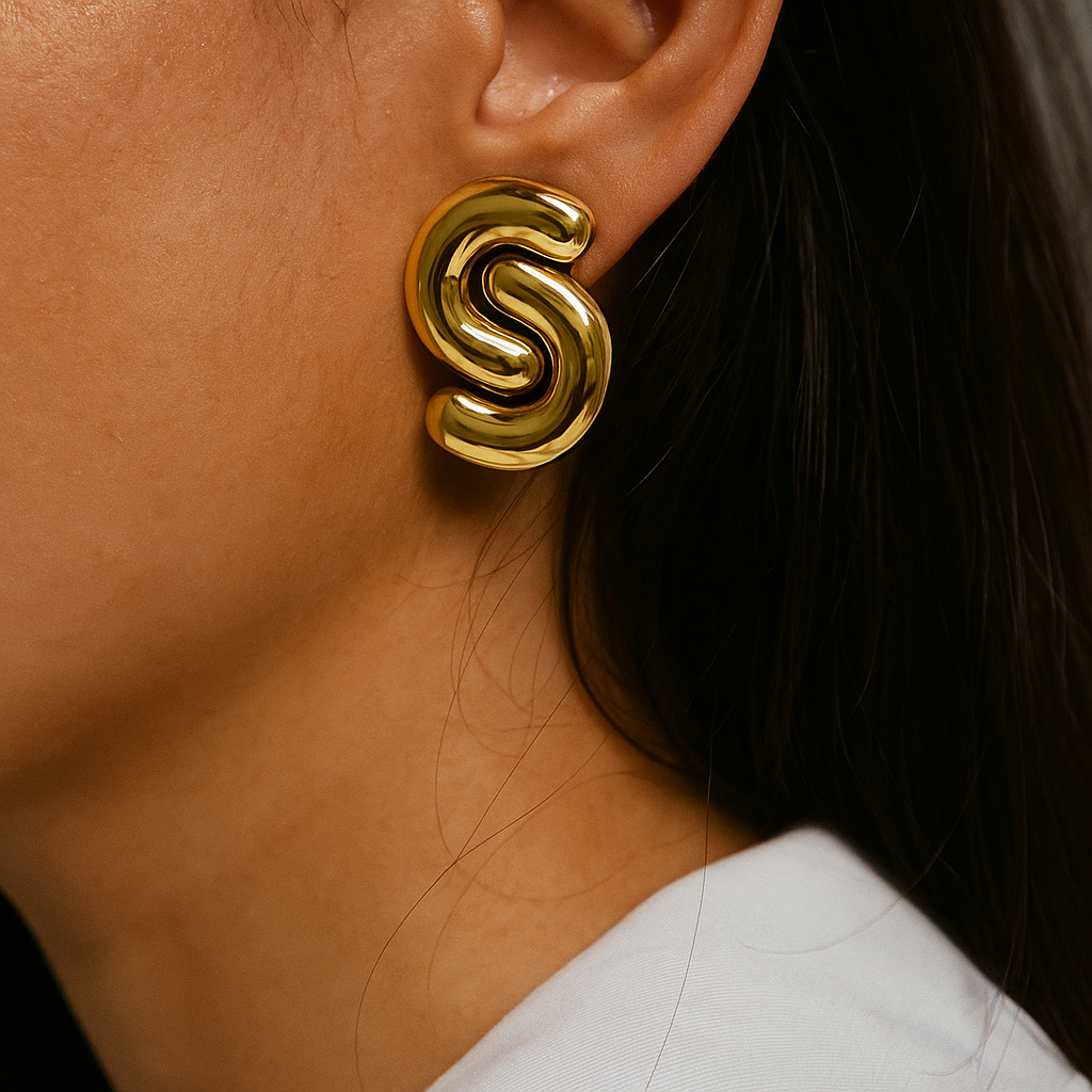 Bold Sculptural Twist Stud Earrings