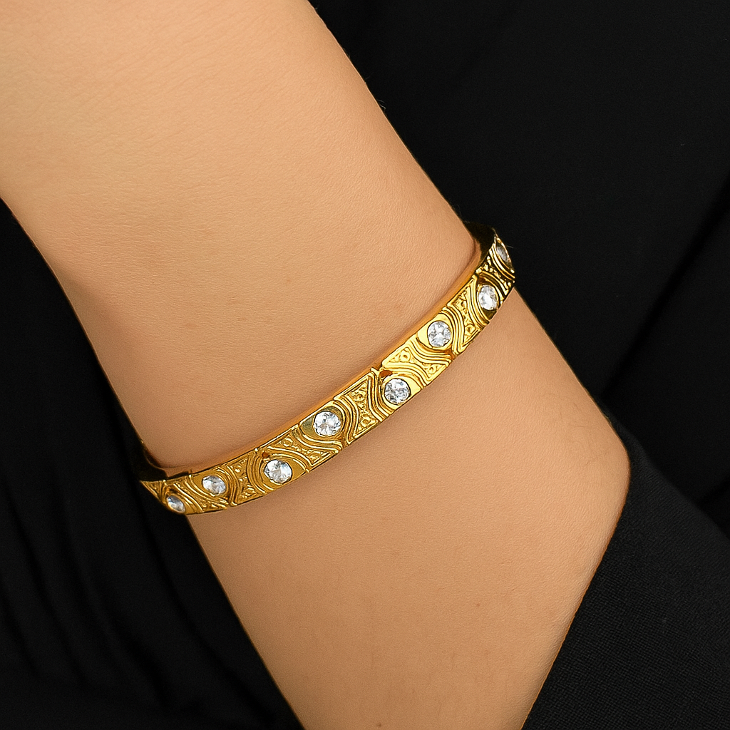 Ornate Crystal Accent Bracelet