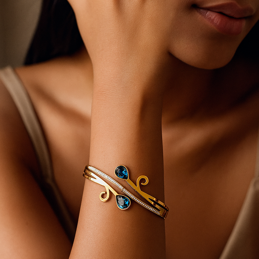 Royal Blue Tear Drop Bracelet