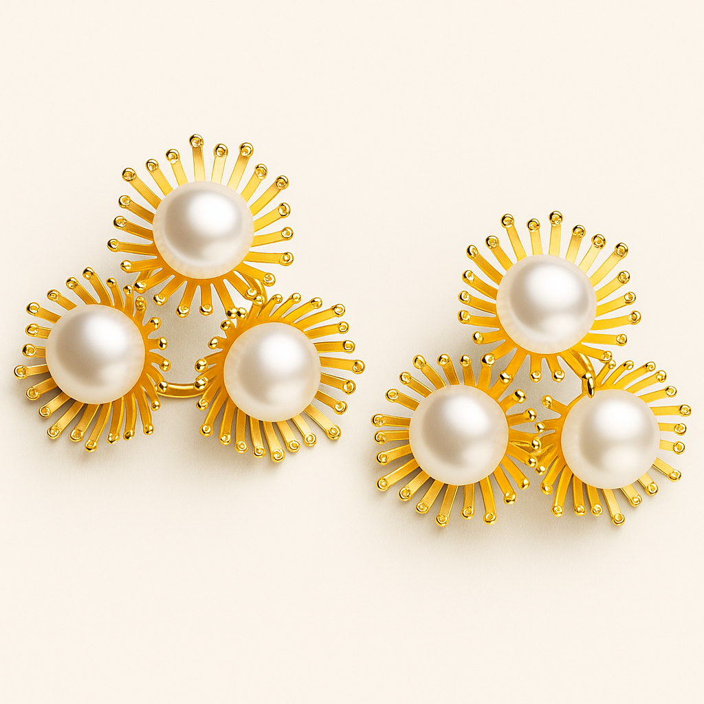Radiant Pearl Burst Earrings