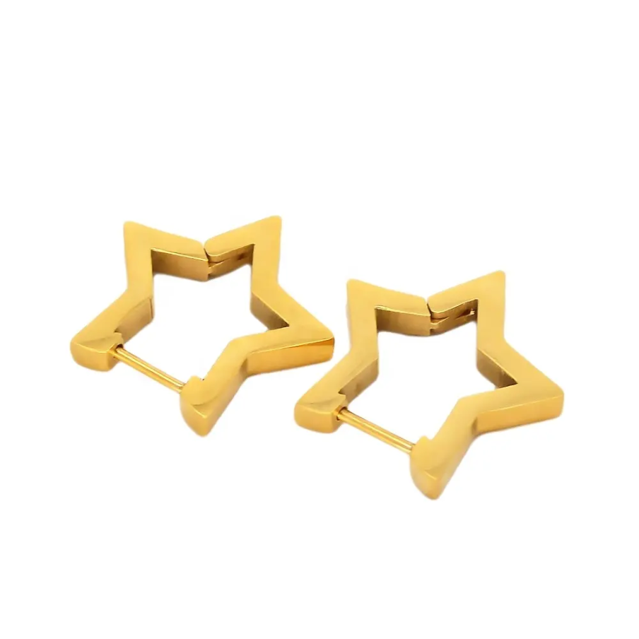 Star Hoop Earrings