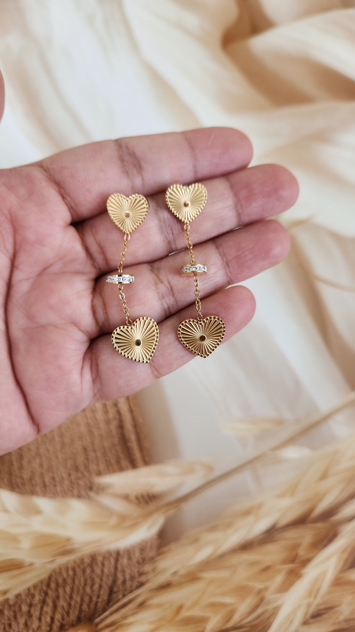 Radiant Heart Drop Earrings