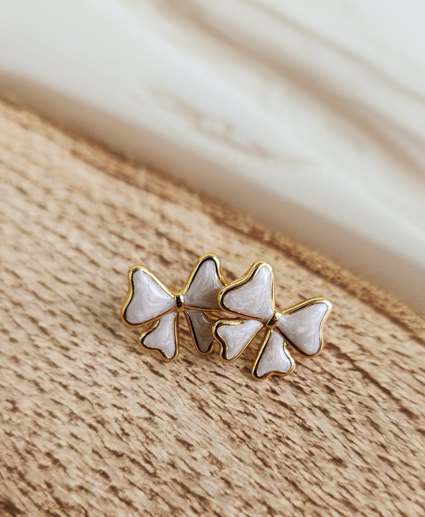 Delicate Bow Tie Stud Earrings