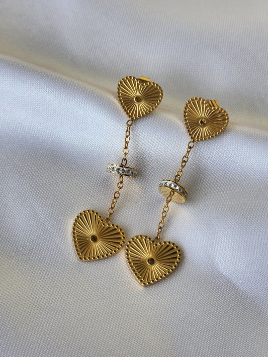 Radiant Heart Drop Earrings