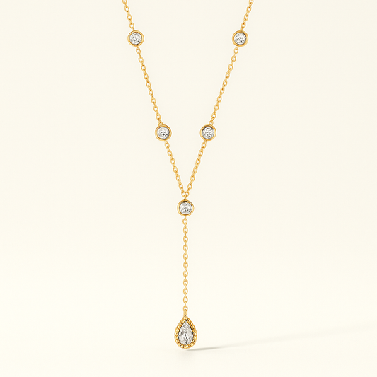 Ethereal Diamond Y Drop Necklace