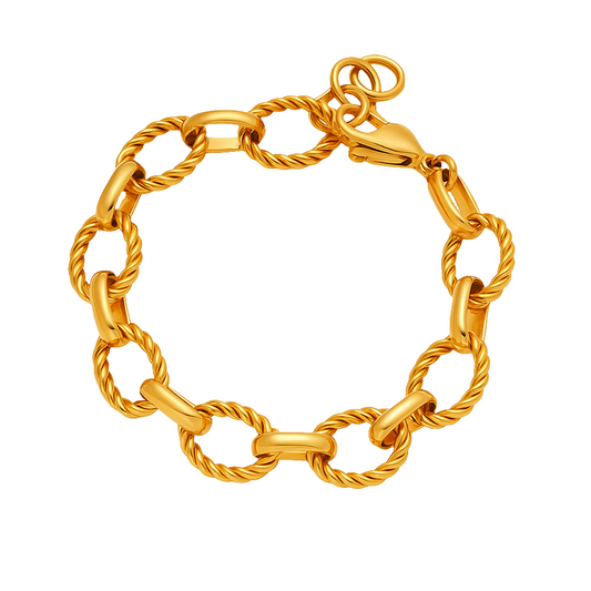 Twisted Rope Link Chain Bracelet