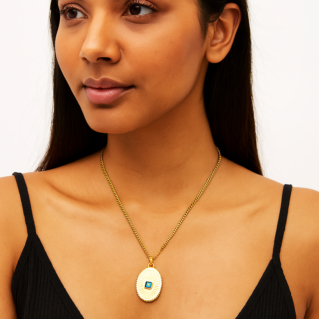 Emerald Medallion Pendant Necklace