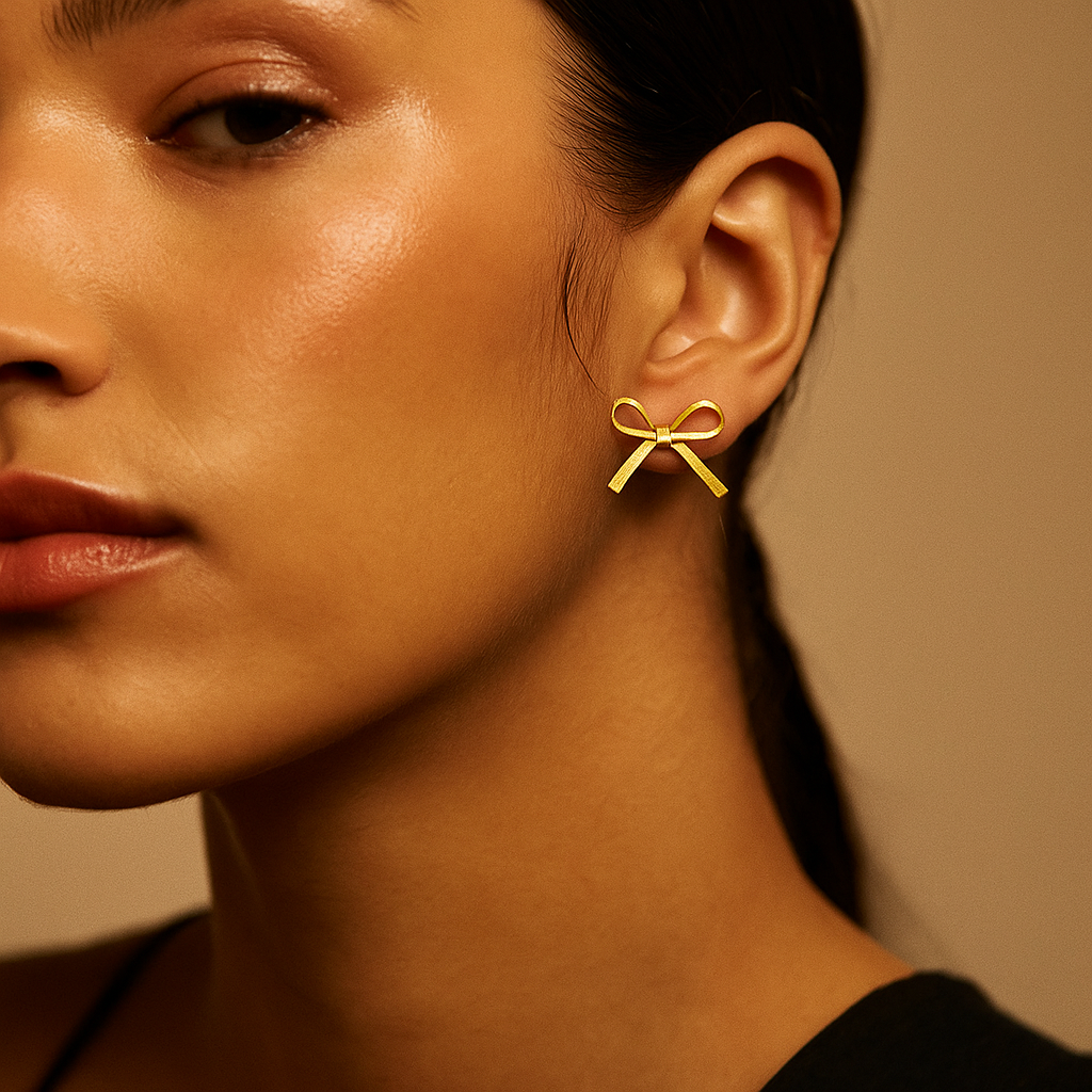 Elegant Bow Knot Stud Earrings