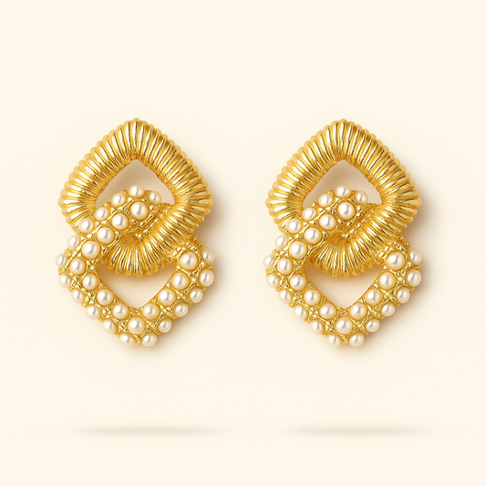 Vintage-Inspired Pearl Earrings