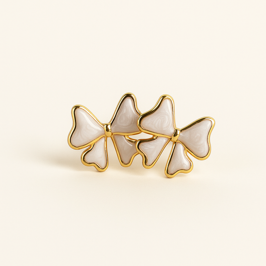 Delicate Bow Tie Stud Earrings