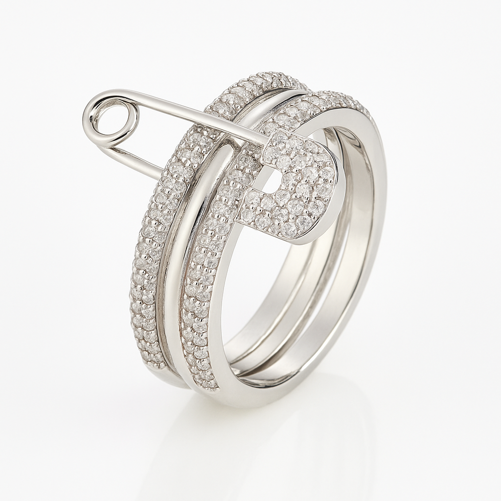 Safety Pin Statement Ring