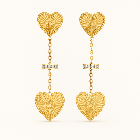 Radiant Heart Drop Earrings