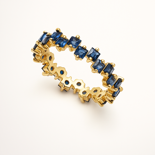 Blue Baguette Eternity Ring
