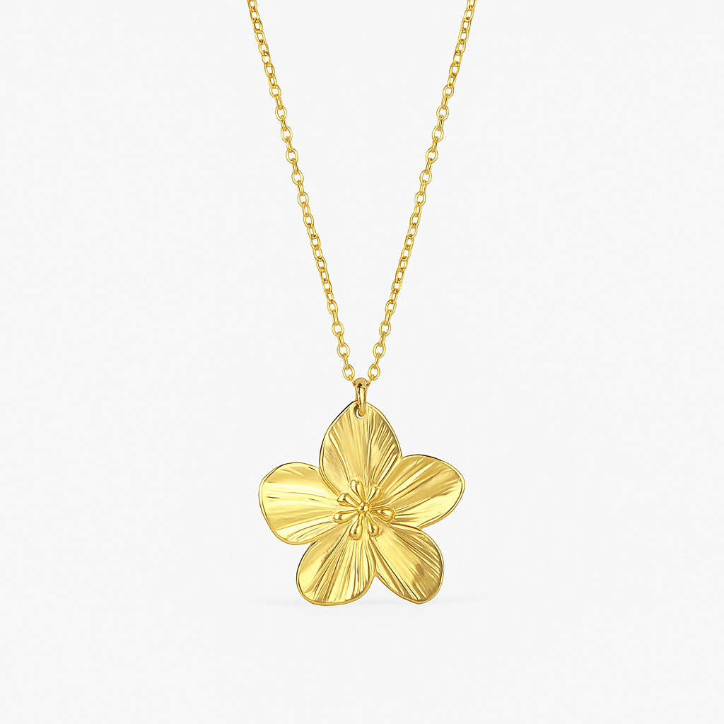 Flower Blossom Pendant Necklace