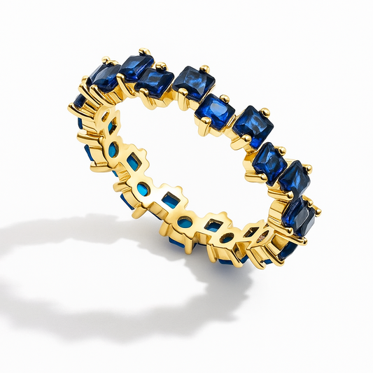 Blue Baguette Eternity Ring